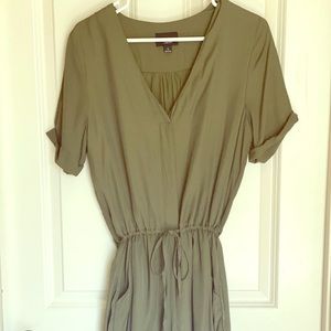 EUC Buttonup & Tie Romper